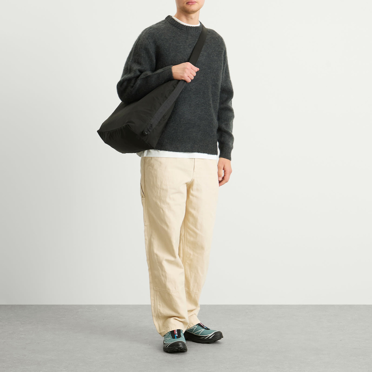 Gramicci Men's Mohair Sweater in Charcoal