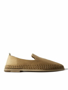 Officine Creative - Miles Braided Suede Loafers - Neutrals