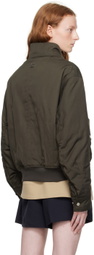 Wooyoungmi Khaki Cropped Harrington Jacket