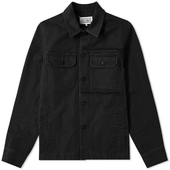 Photo: Maison Margiela 14 Distressed Shirt Jacket Black