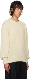 stein Off-White Mohair Glitter Knit Sweater