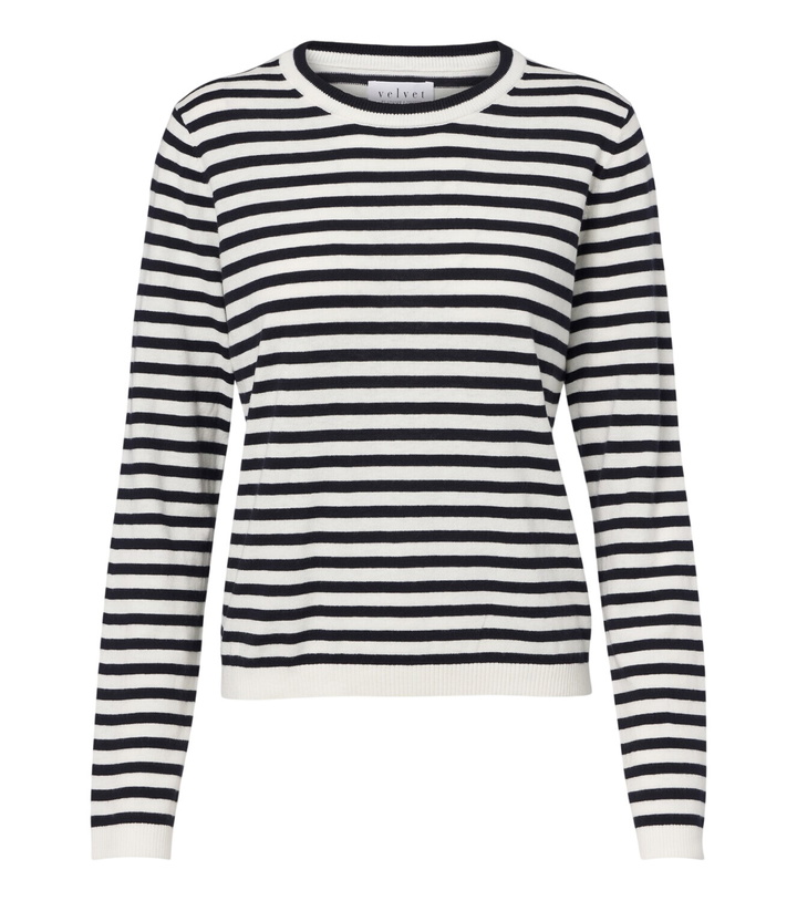 Photo: Velvet Roxy striped cotton and cashmere T-shirt