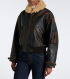 Ralph Lauren Collection Lianne shearling-trimmed leather jacket