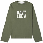 Uniform Bridge Men's Long Sleeve Navy T-Shirt in Sage Green