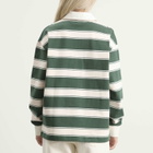Closed Women's Stripe Rugby Top in Royal Green