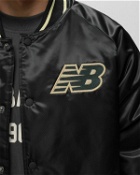 New Balance Athletics Varsity Satin Bomber Jacket Black - Mens - Bomber Jackets/College Jackets