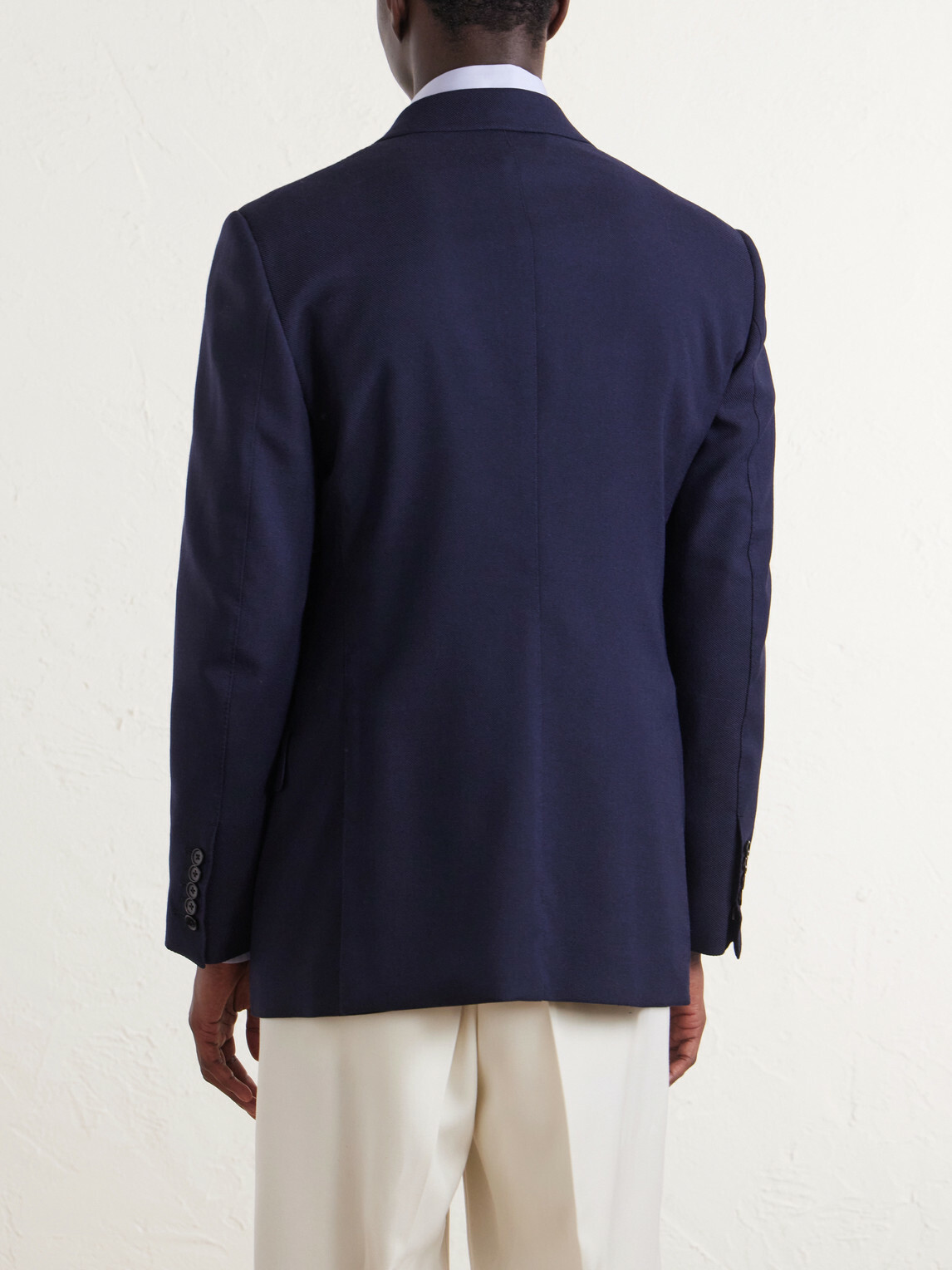 TOM FORD - Atticus Double-Breasted Wool and Mohair-Blend Blazer - Blue