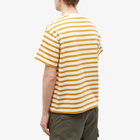 Brain Dead Men's Organic Striped T-Shirt in Gold