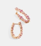 Ileana Makri Rivulet 18kt gold hoop earrings with sapphires and rubies