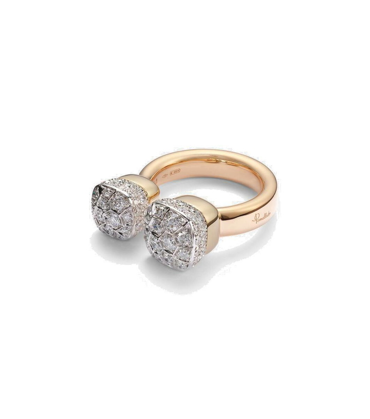 Photo: Pomellato Nudo 18kt rose and white gold ring with diamonds