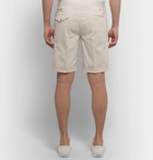 Incotex - Slim-Fit Stretch-Cotton Gabardine Shorts - Beige