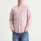 Polo Ralph Lauren Men's Button Down Stripe Oxford Shirt in Orange Royal Multi
