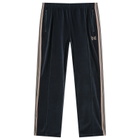 Needles Men's Velour Track Pants in Steel Blue