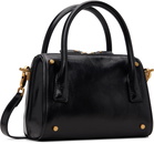 Versace Black Roomy Small Leather Boston Bag