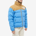 The North Face Men's 92 Low-Fi Hi-Tek Nuptse in Super Sonic Blue/Utility Brown