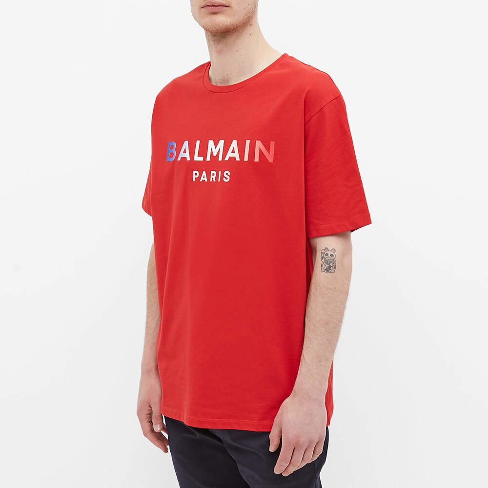 Balmain White & Brown Monogram Long Sleeve T-Shirt