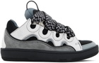 Lanvin Gray & Black Curb Sneakers