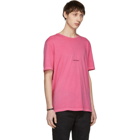 Saint Laurent Pink Rive Gauche Logo T-Shirt