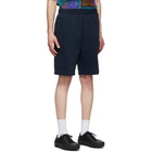 Acne Studios Blue Cotton Twill Shorts