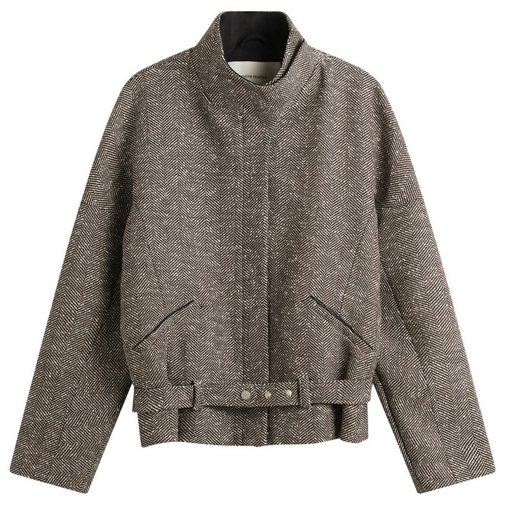 Photo: Entire Studios Women's Contrast Aviator Jacket in Brindle