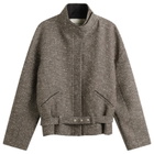 Entire Studios Women's Contrast Aviator Jacket in Brindle