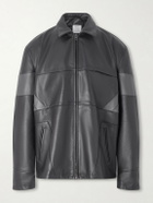 VETEMENTS - Cut-Up Oversized Patchwork Leather Jacket - Black