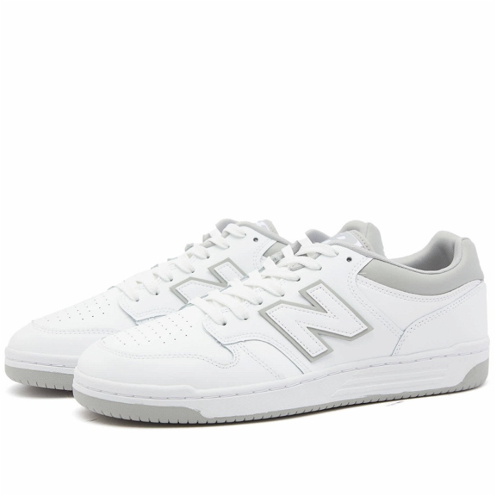 Photo: New Balance BB480LGM Sneakers in White/Grey