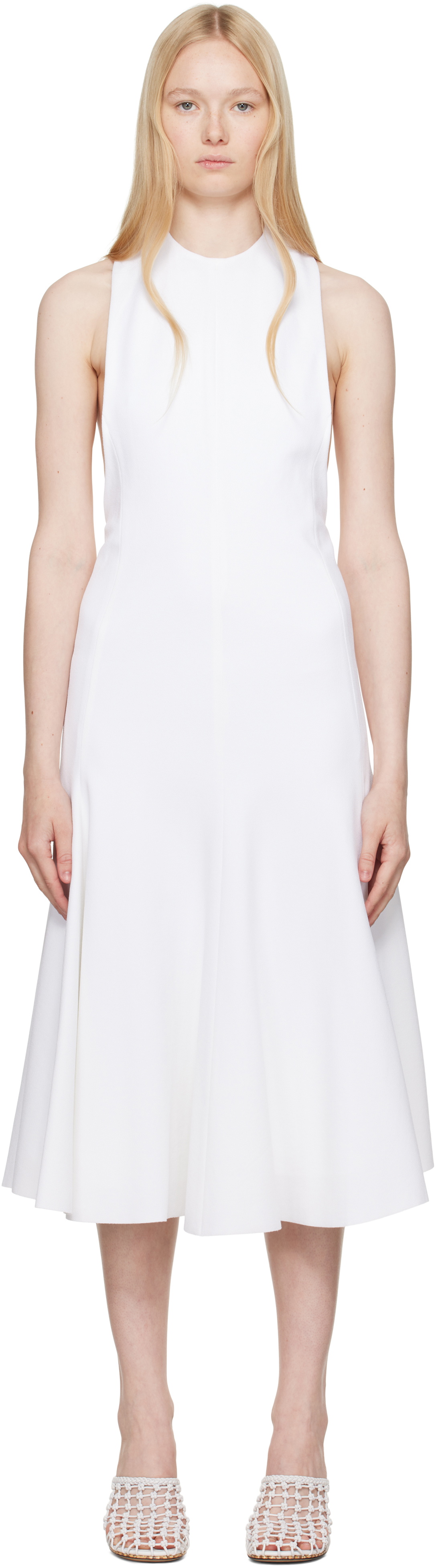 ワンピース JACQUEMUS WOMEN La Robe Agave Midi Dress White Jacquemus La Robe Agave Midi Dress | White | FARFETCH