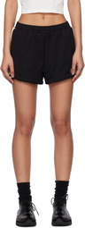 Kijun Black Frill Jersey Shorts