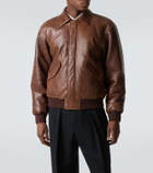 Saint Laurent Leather bomber jacket