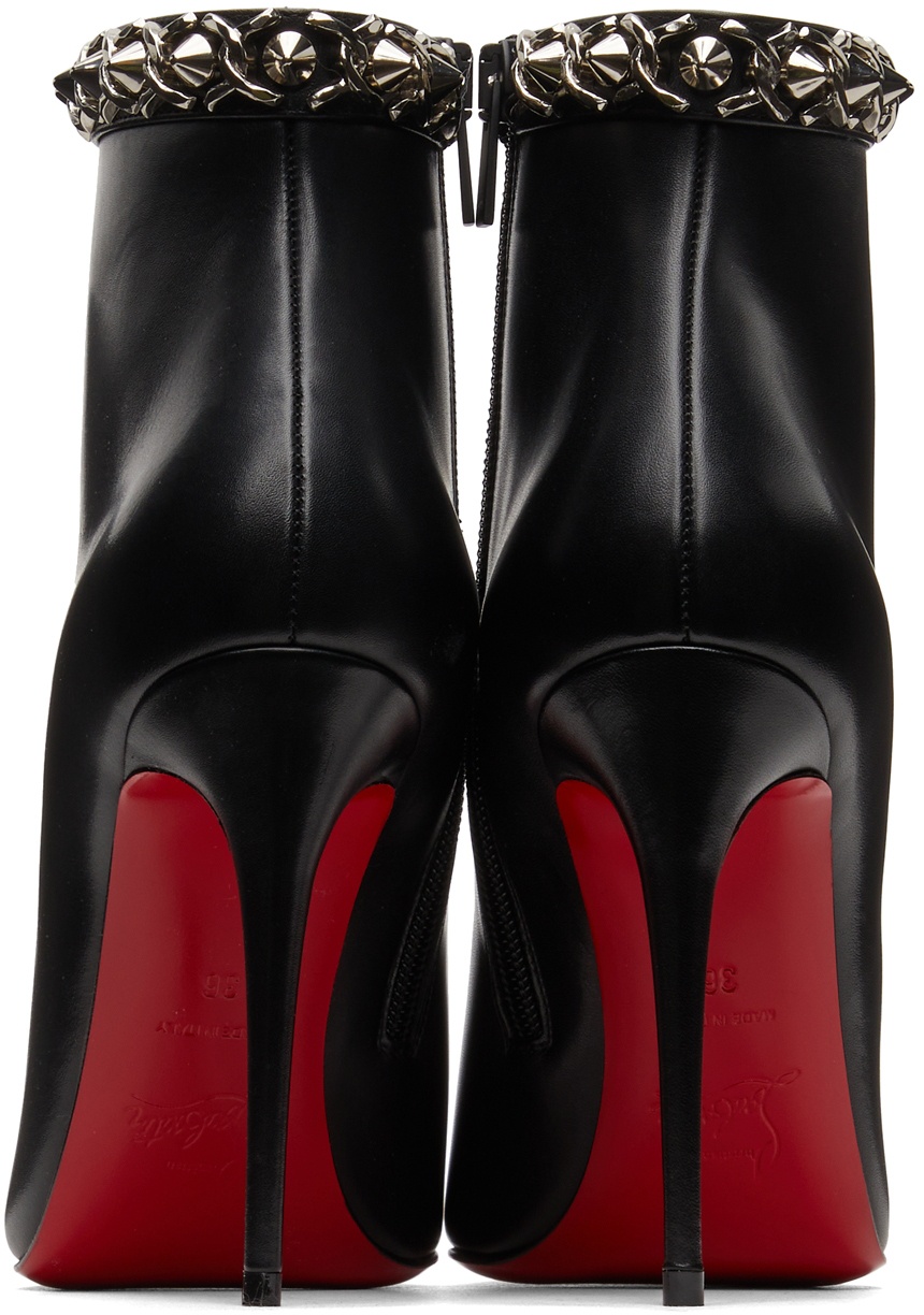 100mm Women Zipper Leather High Heel Red Bottom Boots
