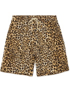 NANUSHKA - Doxxi Pleated Leopard-Print Voile Shorts - Brown