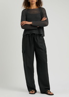 Eileen Fisher Open-knit Cotton Jumper Gunmetal