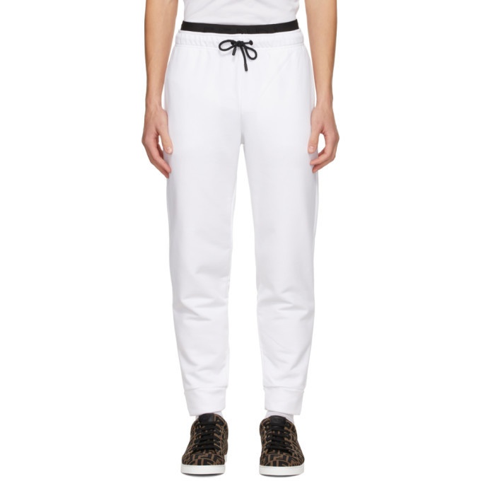 Photo: Fendi White Logo Waistband Lounge Pants