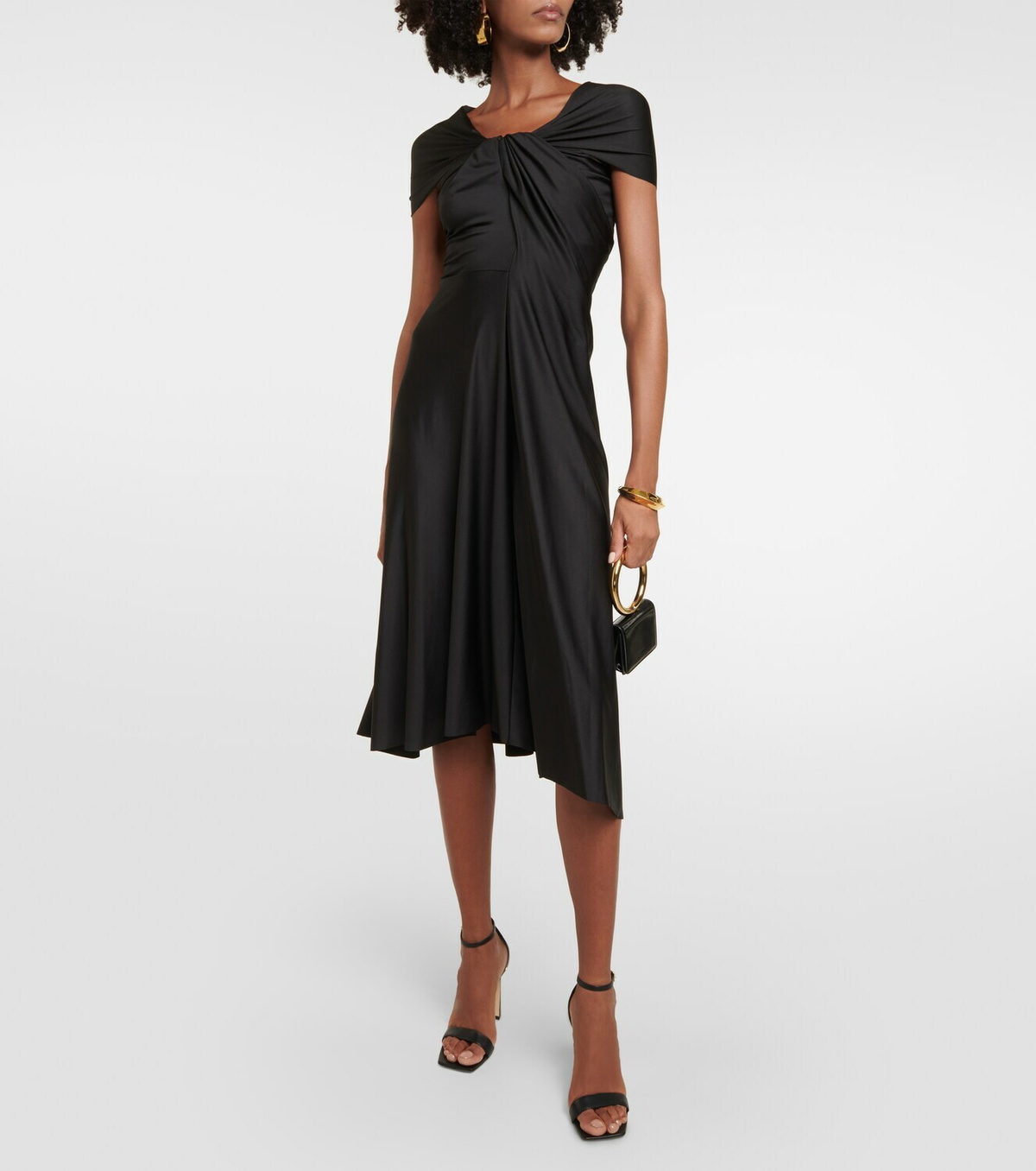 Victoria Beckham Draped satin midi dress Victoria Beckham