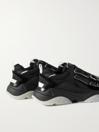 AMIRI - Bone Runner Leather and Suede-Trimmed Mesh Sneakers - Black