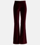 Etro Mid-rise cotton velvet flared pants