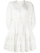 ZIMMERMANN - Embroidered Linen Mini Dress