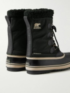 Sorel - 1964 PAC™ Faux Shearling-Trimmed Nylon-Ripstop and Rubber Snow Boots - Black