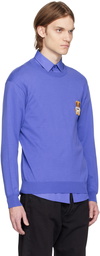 Moschino Blue Patch Sweater