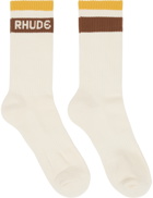 Rhude Off-White Stripe Socks