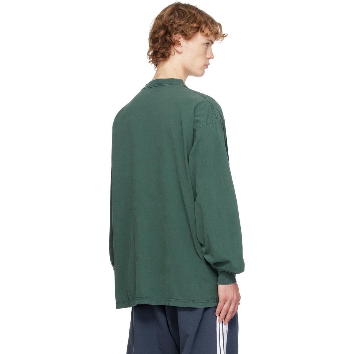 Balenciaga Green Logo L/S Large T-shirt
