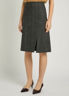 Stella Mccartney Herringbone Wool Knee-length Skirt Grey