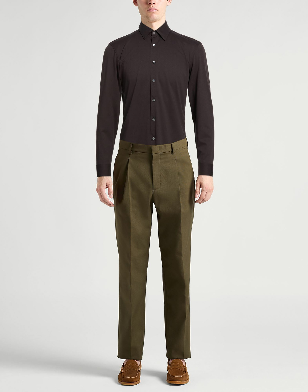 Theory Mens Shirt Dark in Brown