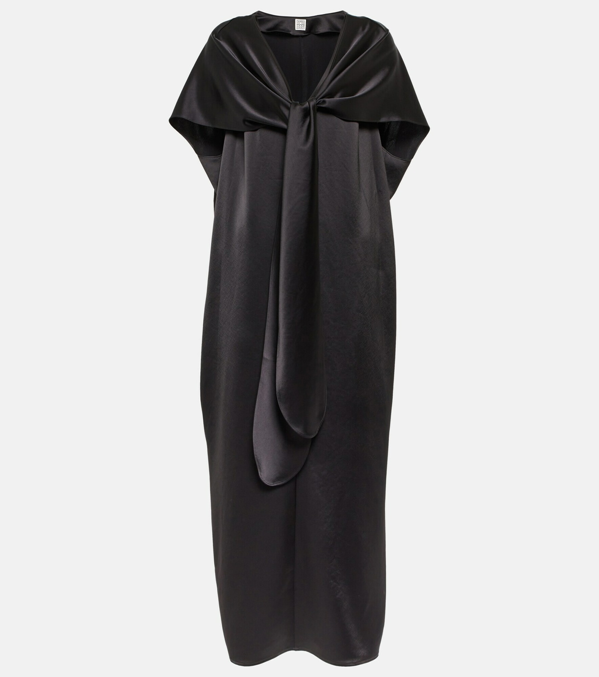 Toteme - Tie-detail satin midi dress Toteme