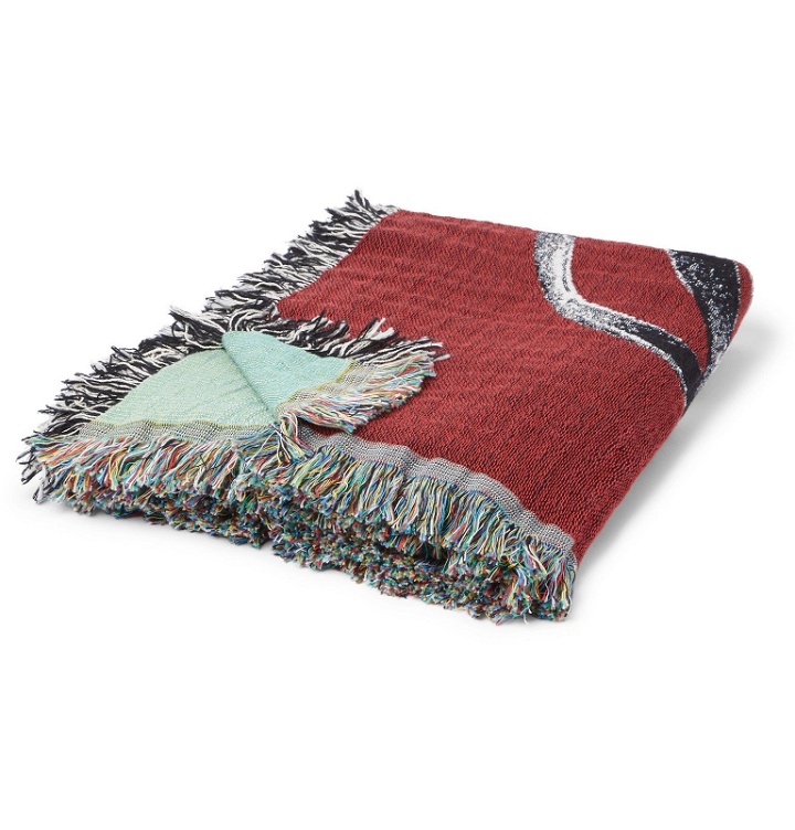 Photo: iggy - Intarsia Cotton Blanket - Red
