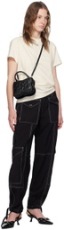 GANNI Off-White Rhinestone T-Shirt