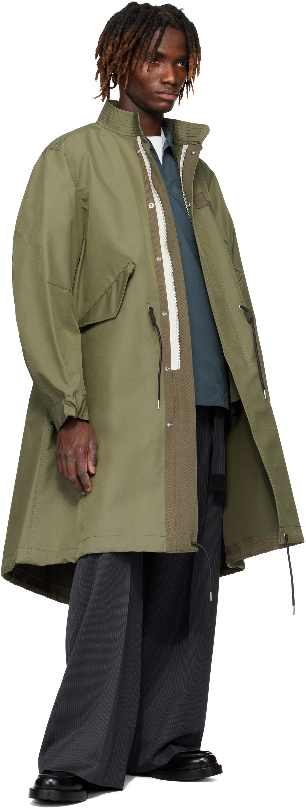 sacai Khaki 3 Layer Bonding Coat Sacai
