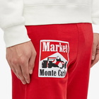 Market Men's Racing Logo Sweat Pant in Red