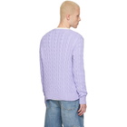 Polo Ralph Lauren Purple Cable-Knit Sweater